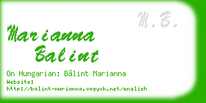 marianna balint business card