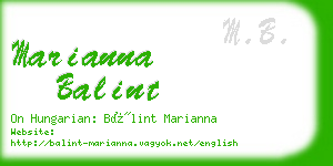 marianna balint business card